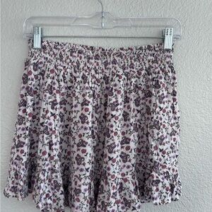 Floral Ruffle‎ Mini Skirt